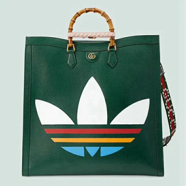Gucci Adidas X Diana Maxi Tote - Mørkegrønt Skinn