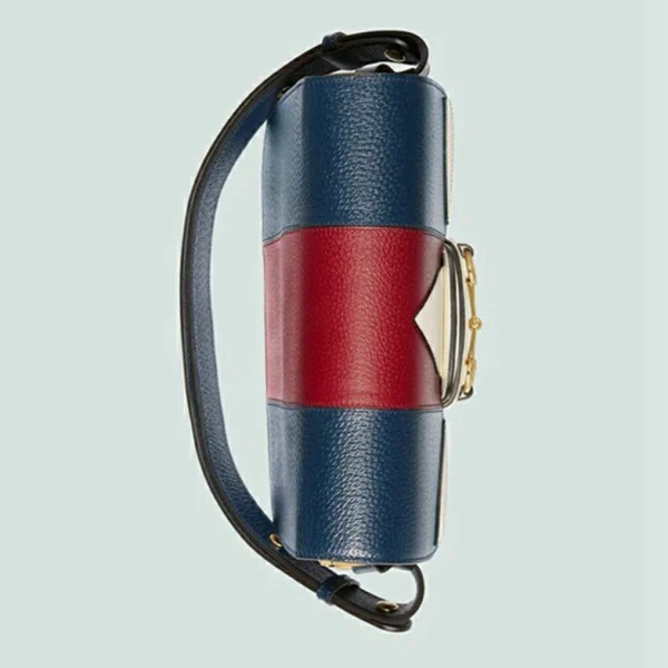 Gucci Adidas X Horsebit 1955 Liten Veske - Mørkeblått Og Rødt Skinn