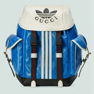 Gucci Adidas X Ryggsekk - Blått Krystalllerret