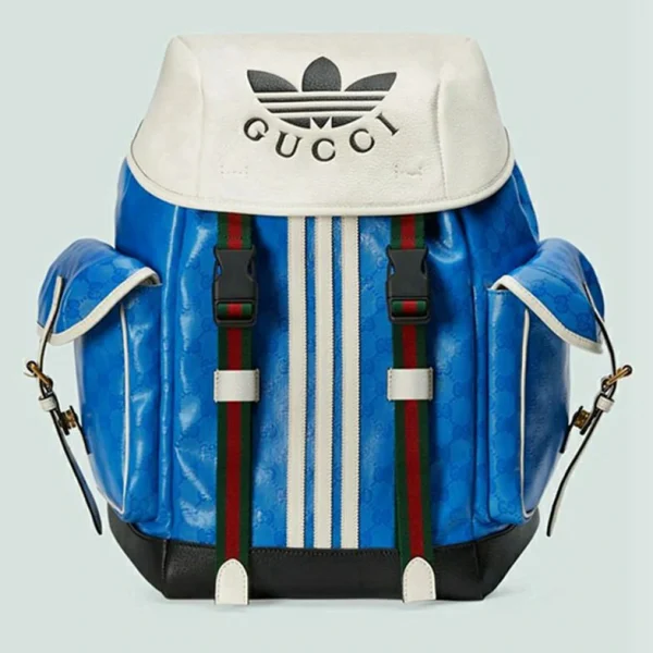 Gucci Adidas X Ryggsekk - Blått Krystalllerret