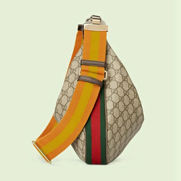 Gucci Attache Medium Skulderveske - Beige And Ebony Supreme