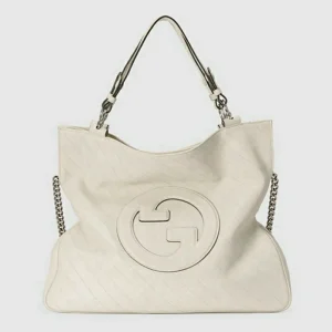 Gucci Blondie Medium Tote Bag - Hvitt Skinn