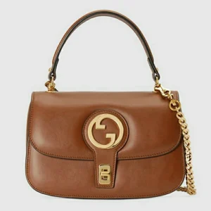 Gucci Blondie Small Top Handle Bag - Brunt Skinn
