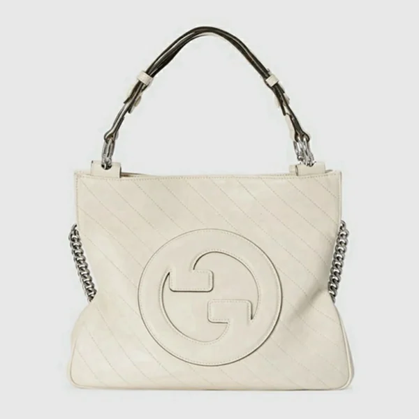 Gucci Blondie Small Tote Bag - Hvitt Skinn