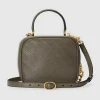 Gucci Blondie Top Handle Bag - Brunt Skinn