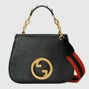 Gucci Blondie Top Handle Bag - Svart Skinn