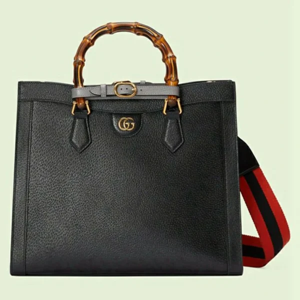Gucci Diana Medium Tote Bag - Svart Skinn