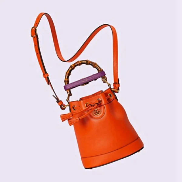 Gucci Diana Mini Bucket Bag - Oransje Skinn