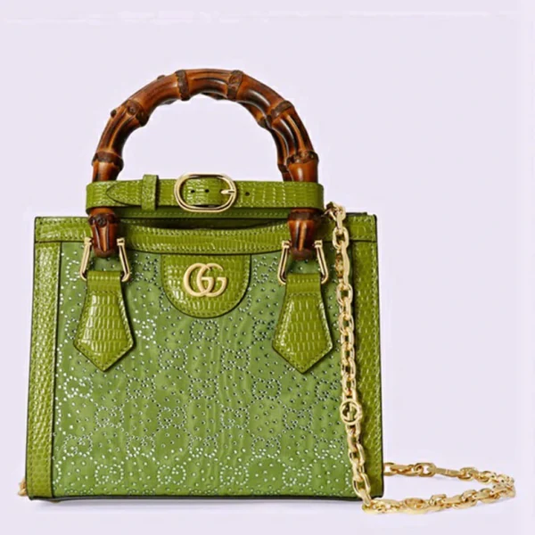 Gucci Diana Mini GG Crystal Tote Bag - Grønn