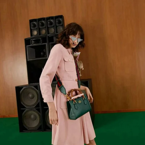 Gucci Diana Mini Tote Bag - Grønt Skinn