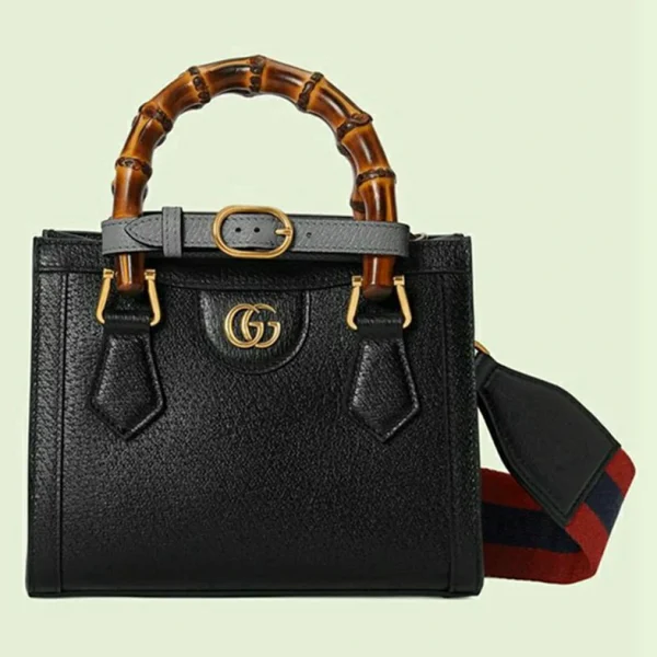 Gucci Diana Mini Tote Bag - Svart Skinn