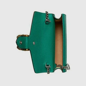 Gucci Dionysus Leather Super Mini Bag - Emerald Green Leather