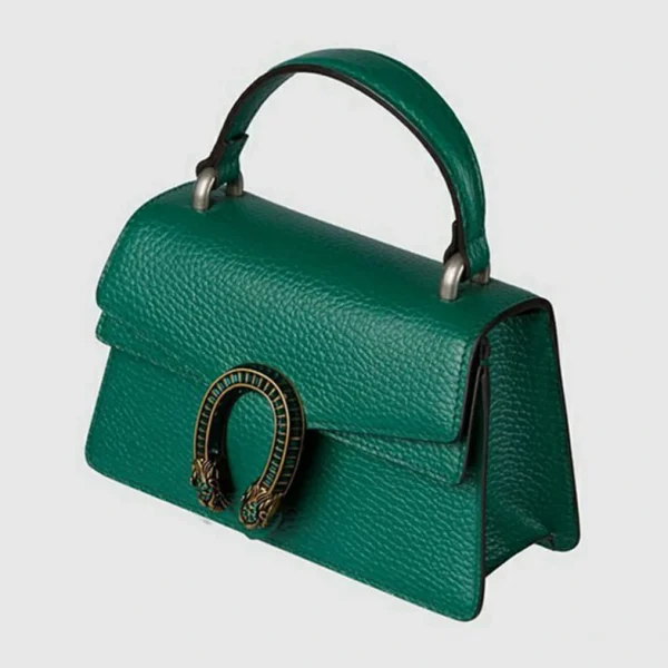 Gucci Dionysus Mini Top Handle Bag - Mørkegrønt Skinn