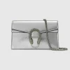Gucci Dionysus Super Mini Bag - Sølv Lamé Skinn