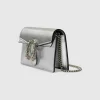 Gucci Dionysus Super Mini Bag - Sølv Lamé Skinn