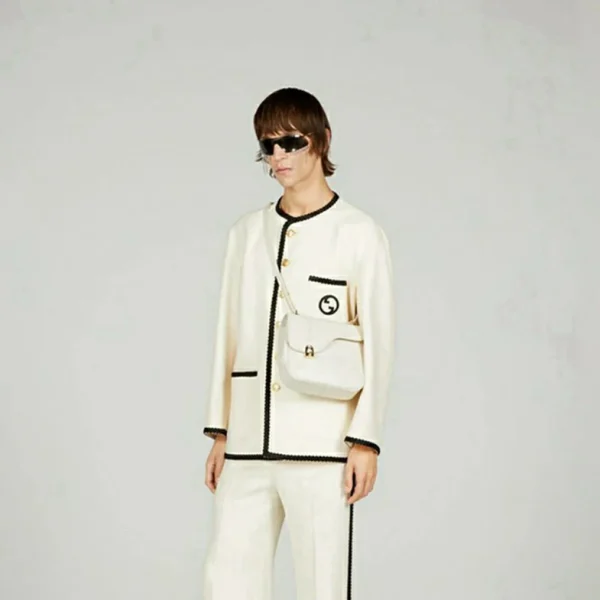 Gucci Equestrian Inspired Skulderveske - Off White Leather