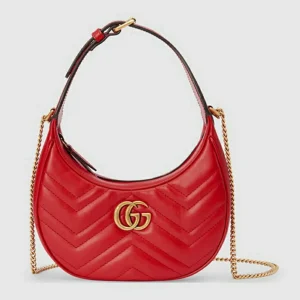 Gucci GG Marmont Matelassé Mini Bag - Rødt Skinn