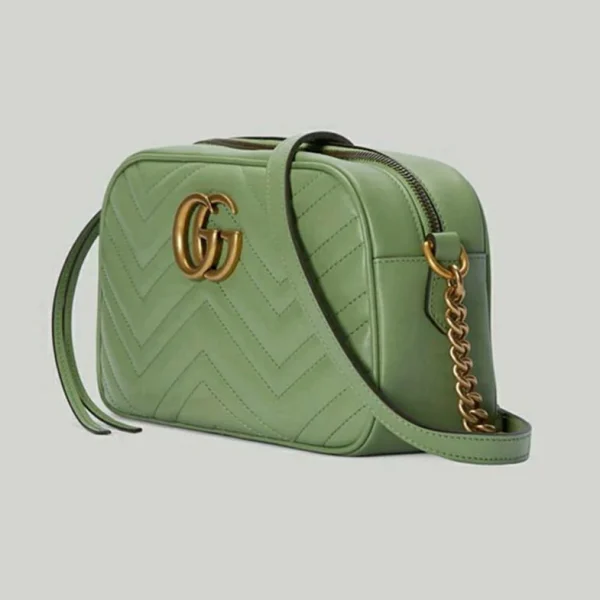 Gucci GG Marmont Matelassé Skulderveske - Sage Green Leather