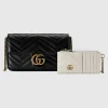 Gucci GG Marmont Mini Card Case Chain Wallet - Svart Skinn
