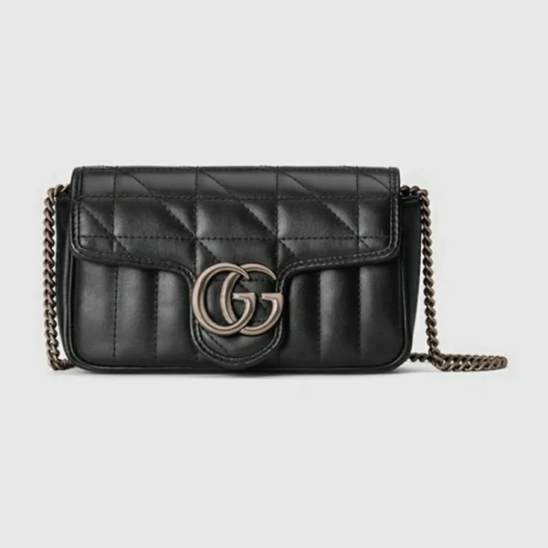 Gucci GG Marmont Super Mini Bag - Svart Skinn