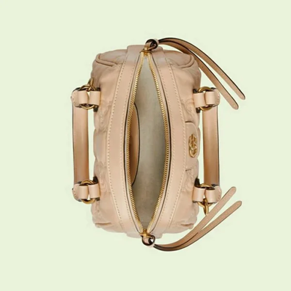 Gucci GG Matelassé Mini Bag - Beige Lær