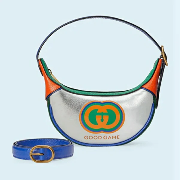 Gucci Good Game Mini Bag - Sølv Skinn