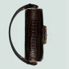 Gucci Horsebit 1955 Crocodile Small Bag - Brun