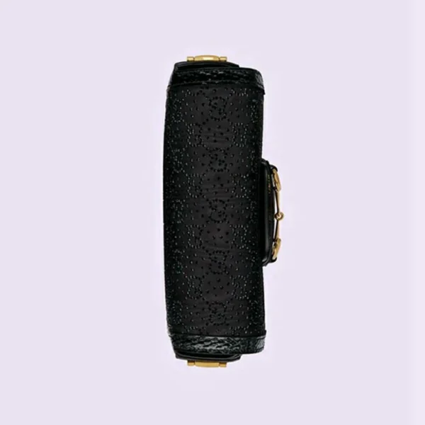 Gucci Horsebit 1955 GG Crystal Mini Bag - Svart