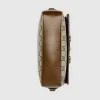 Gucci Horsebit 1955 Liten Skulderveske - Beige And Ebony GG Supreme