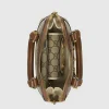 Gucci Horsebit 1955 Mini Top Handle Bag - GG Supreme And Brown Leather
