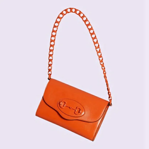 Gucci Horsebit 1955 Mini Bag - Oransje Skinn