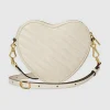 Gucci Interlocking G Mini Heart Skulderveske - Hvitt Skinn