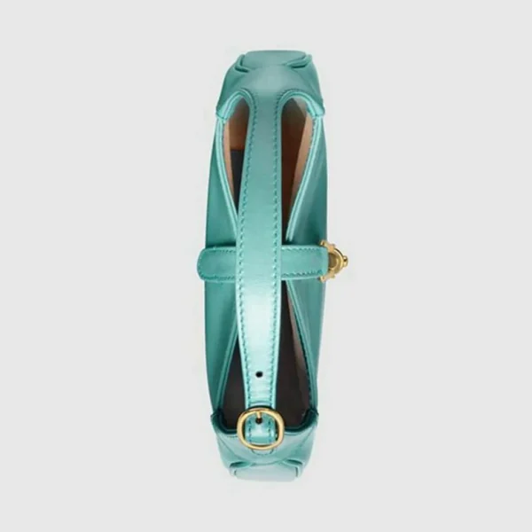 Gucci Jackie 1961 Mini Skulderveske - Lyseblått Skinn