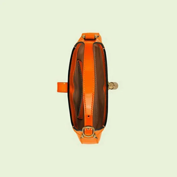 Gucci Jackie 1961 Mini Skulderveske - Oransje Lakkskinn