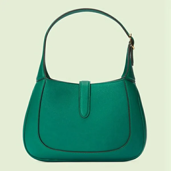 Gucci Jackie 1961 Small Natural Grain Bag - Emerald Green Leather