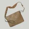 Gucci Jumbo GG Medium Messenger Bag - Taupe Skinn