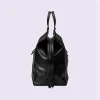 Gucci Large Tote Bag With Tonal Double G - Black Leather