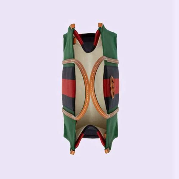 Gucci Medium Interlocking G Tote Bag - Grønn Bomullsduk