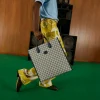 Gucci Medium Tote Bag Med G - Beige Og Blå GG Supreme