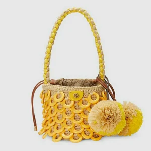 Gucci Mini Top Handle Bag - Natural Crochet Raffia