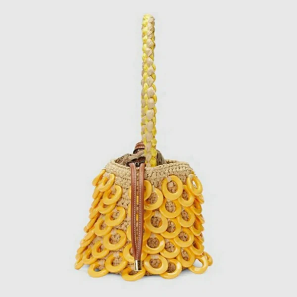 Gucci Mini Top Handle Bag - Natural Crochet Raffia