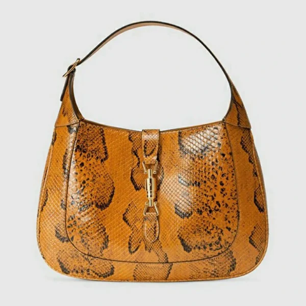 Gucci Online Eksklusiv Jackie 1961 Python Medium Bag - Burnt Orange