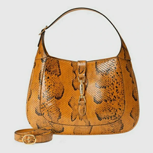 Gucci Online Eksklusiv Jackie 1961 Python Medium Bag - Burnt Orange