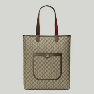 Gucci Ophidia GG Large Tote Bag - Beige And Ebony Supreme