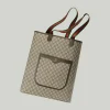 Gucci Ophidia GG Large Tote Bag - Beige And Ebony Supreme