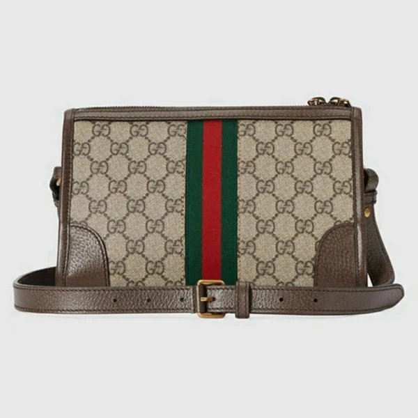 Gucci Ophidia GG Messenger Bag - Beige And Ebony Supreme