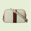 Gucci Ophidia GG Mini Bag - Beige Og Hvit GG Supreme