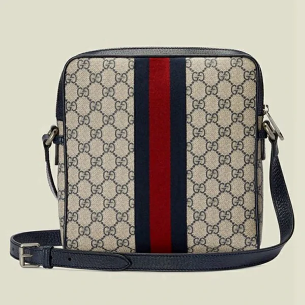 Gucci Ophidia GG Small Messenger Bag - Beige Og Blå GG Supreme