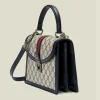 Gucci Ophidia GG Small Top Handle Bag - Beige And Blue Supreme