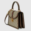 Gucci Ophidia GG Small Top Handle Bag - Beige And Ebony GG Supreme